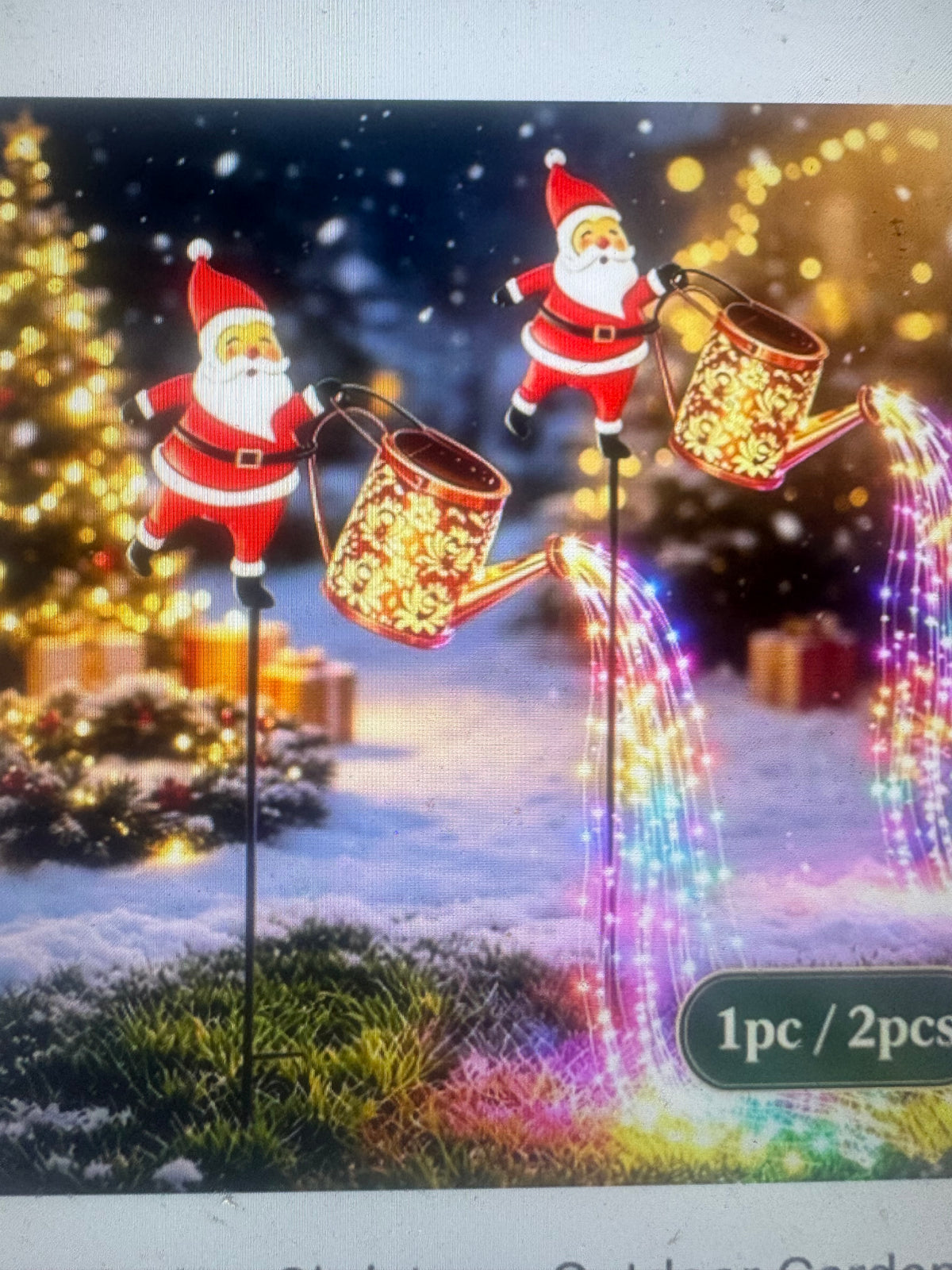 Solar Garden Decorative LED Santa Claus